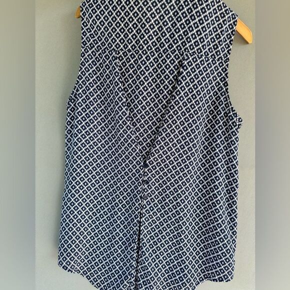 🎉5 for $45 🎉 Zac Rachel Top Blouse Shirt Size XL Navy - Picture 7 of 9